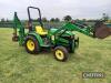 John Deere 4300 4wd Tractor c/w Lewis 25Q loader, rear mounted Lewis Landlord 320S back actor, rear linkage & drawbar Ser. No. LV4300E339803 - 3