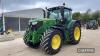 2018 John Deere 6145R Tractor c/w Auto Quad, 50k, JD front linkage, air brakes, cab suspension, 710/60 R42 & 600/60 R30 tyres, 4 electric spool valves plus joystick Hours: approx 8050 Reg. No. SA18 YCG Ser. No. 1LO6145RVJN907246 - 4