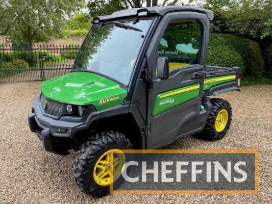 2019 John Deere XUV 865M 4wd Gator c/w full cab, bench seat, big horn alloys, tipper, one owner, vendor to supply registration documents Reg. No. WL19 MYP