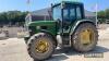 1997 John Deere 6400 Tractor c/w Power Quad, 40k, air con, front fenders Reg. No. P430 DFJ Ser. No. L06400V184393 - 6