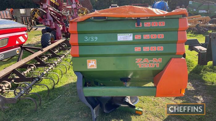 2014 Amazone ZA-M 1201 18-24 Disc Fertiliser Drill c/w roll over cover