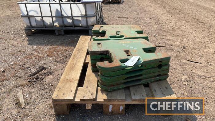 10no. John Deere 50kg Wafer Weights