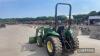 John Deere 4300 4wd Tractor c/w front loader & bucket, rear drawbar, industrial tyres Hours: approx 760 - 8