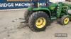 John Deere 4300 4wd Tractor c/w front loader & bucket, rear drawbar, industrial tyres Hours: approx 760 - 12