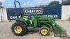 John Deere 4300 4wd Tractor c/w front loader & bucket, rear drawbar, industrial tyres Hours: approx 760 - 13