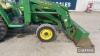 John Deere 4300 4wd Tractor c/w front loader & bucket, rear drawbar, industrial tyres Hours: approx 760 - 14