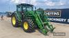 John Deere 6125R Tractor c/w 50k, Auto Quad, air brakes, JD 310 loader Reg. No. WJ14 XKL