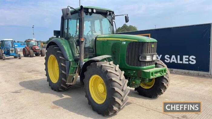 John Deere 6620 4wd Tractor c/w Power Quad, cab & axle suspension 52 Reg