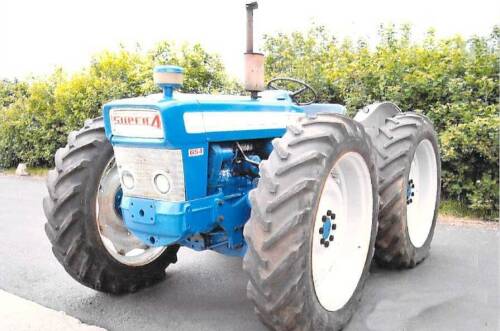 1965 COUNTY 654 Super 4 4cylinder diesel TRACTOR Serial No. Type 4F.15424 Described as being an earlier restoration in good all round condition and standing on 12-38 equal sized wheels and tyres all round. Fitted with spool valve and twin assistor rams. I