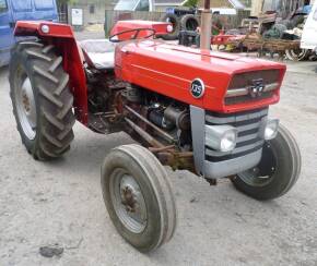 MASSEY FERGUSON 135 3cylinder diesel TRACTOR The vendor reports that new parts have been fitted including grille panels, lights and hydraulics are stated to have been overhauled