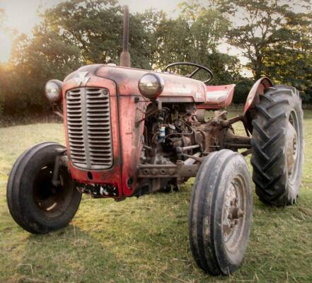 1961 MASSEY FERGUSON 35 4 cylinder petrol/parrafin TRACTOR Reg. No. 2945 WY (expired) Serial No. SKF209829 Stated to be in good original condition and to be showing just 3,700 hours, an old style V5 is supplied which may prove helpful in retaining the ori