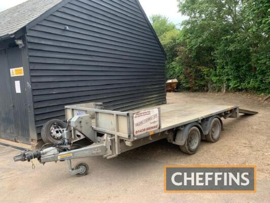 Ifor Williams LM126G tandem axle flat bed trailer with ramps Serial No. SCKD0000065102681