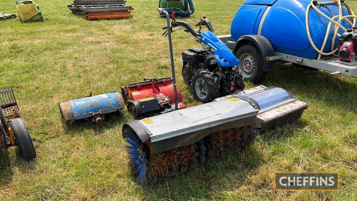 2007 PowerSafe 740 pedestrian multi tool 2 wheel tractor Fitted with Yanmar engine, Trackmaster flail mower, Trackmaster rotavator with Stone burier and Trackmaster Sweeper100 sweeper brush Serial No. A001061183