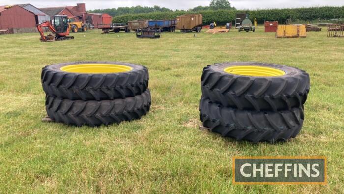 Set Mitas 380/90 R46 rear and Mitas 380/85 R30 front wheels and tyres, ex - John Deere 6930 INCLUDED BY KIND PERMISSION