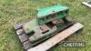 John Deere front weight carrier together with 6no. John Deere 55kg weights - 2