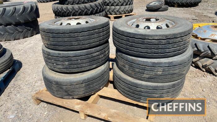 6no. 265/70/R19.5 Low Loader Wheels & Tyres