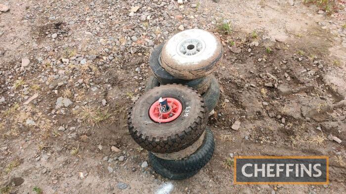 Qty of Assorted Small Wheels & Tyres UNRESERVED LOT Direct from Frank Cooper & Son For sale due to retirement