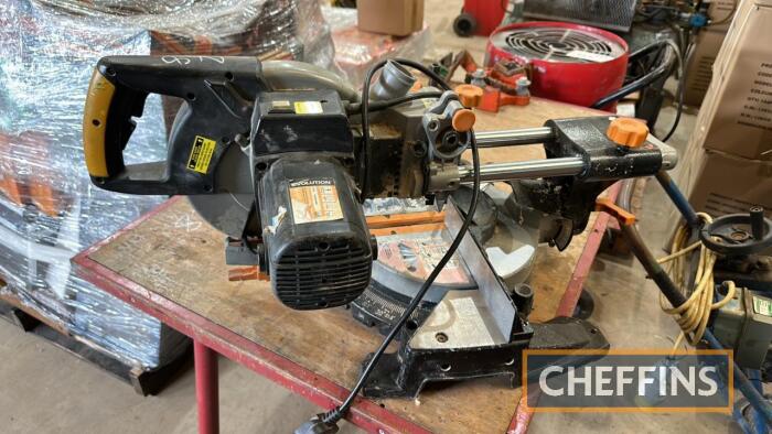 Evolution Chop Saw for spares or repairs UNRESERVED LOT