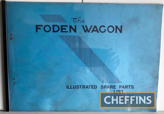 Foden Steam Wagon spare parts list, 5 & 6 ton