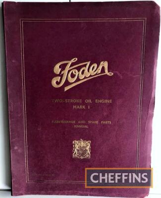 Foden MK1 two-stroke engine maintenance & parts manual