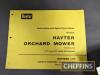 Qty mower instruction books and parts lists to inc. Atco, Webb and Hayter - 9