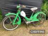 1960 49cc NSU Quickly MOPED Reg. No. WWV 73 Frame No. 886972 Engine No. 959920 Finished in green and silver this German built moped is an original UK model and shows 14,586 (unverified) miles. Fitted with luggage carrier, skirt guard bodywork and consigne