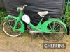 1960 49cc NSU Quickly MOPED Reg. No. WWV 73 Frame No. 886972 Engine No. 959920 Finished in green and silver this German built moped is an original UK model and shows 14,586 (unverified) miles. Fitted with luggage carrier, skirt guard bodywork and consigne - 13