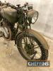 1941 500cc BSA WM20 MOTORCYCLE Reg. No. DSV 807 Frame No. WM20 96780 Engine No. WM20 96780 This military machine is understood to have been restored many years ago, it was last used in anger around 25 years ago and has remained in storage ever since. Un - 2