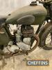 1941 500cc BSA WM20 MOTORCYCLE Reg. No. DSV 807 Frame No. WM20 96780 Engine No. WM20 96780 This military machine is understood to have been restored many years ago, it was last used in anger around 25 years ago and has remained in storage ever since. Un - 3