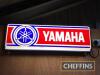 Yamaha, a single sided wall mounting illuminating sign ex-showroom 38x12ins