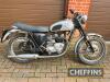 1969 498cc Triumph T100 MOTORCYCLE Reg. No. PTD 7G Frame No. T100S 509806 Engine No. T100S H48352 late 1966 A barn-find T100 that has been fitted with a 1966 power plant at some point in its life. In suitable condition for a full restoration or oily-rag