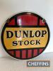 Dunlop Stock double sided reproduction circular enamel sign 24ins diameter - 3