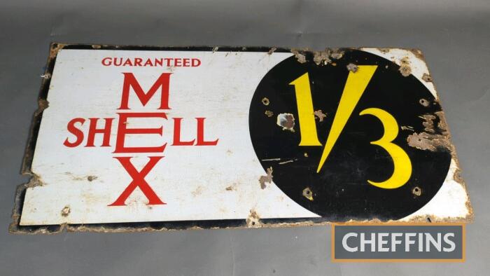 'Guaranteed Shell Mex' enamel sign, 36insx18ins, some losses