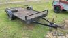 Single axle car trailer with trailer board and unused spare tyre. Towed 70miles to sale - 2