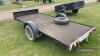 Single axle car trailer with trailer board and unused spare tyre. Towed 70miles to sale - 6