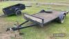 Single axle car trailer with trailer board and unused spare tyre. Towed 70miles to sale - 8