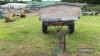 Horse drawn tumble cart, converted to a tractor drawbar