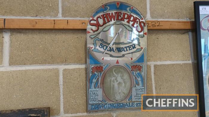 Schweppes Soda Water mirrored clock