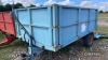 1975 Weeks tipping trailer. The vendor reports this trailer has only one owner since new, its original jack, and has only been used for grain - 22