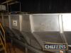 Haith 3 tonne stainless steel bulk feed hopper with chevron rubber belt A load out charge of £555 applies to this lot. Please contact the auctioneers should you require further information - 3