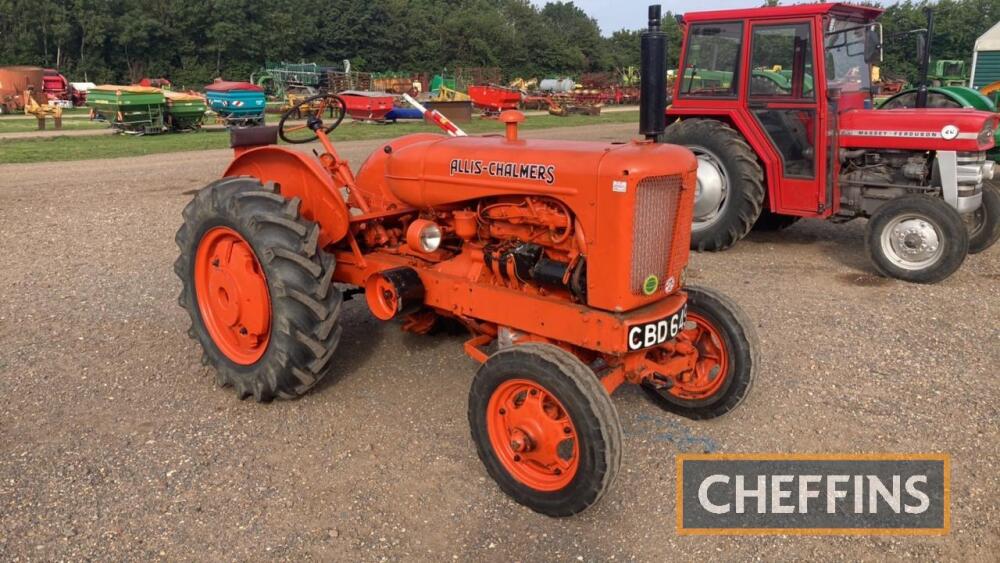 1941 ALLIS CHALMERS WF 4cylinder diesel TRACTOR Reg. No. CBD 649