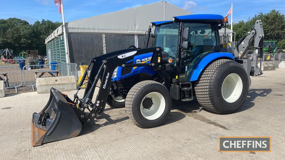 2020 New Holland T455S 4wd Tractor c/w Quicke X2 loader and back actor