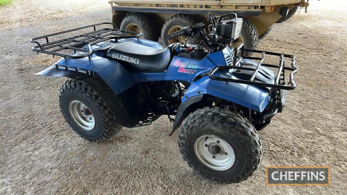 SUZUKI Quad Runner 250 ATV Stated to be have been previously owned by Ozzy Ozbourne, this Suzuki is fitted with a 250cc petrol engine and is showing 1,694 miles from new