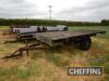 Single axle flatbed trailer, c.15ft - 3