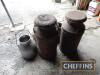 2no. steel milk churns, together with cooling pales - 2