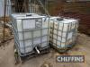 2no. IBC 1000ltr tanks