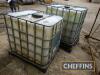 2no. IBC 1000ltr tanks - 2