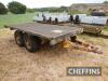 Tandem axle flat bed trailer, c.12ft