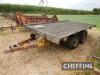 Tandem axle flat bed trailer, c.12ft - 3