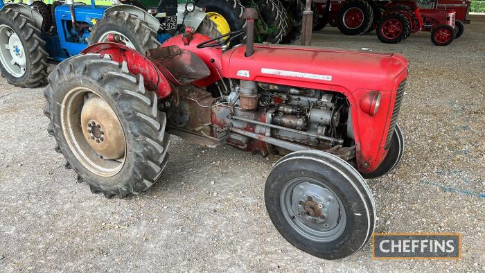 1963 MASSEY FERGRUSON 35X diesel TRACTOR Reg. No. 52 CWY Serial No. SMMY308989 Fitted with front lighting kit. Stated by the vendor to be in very original condition. A V5C is available